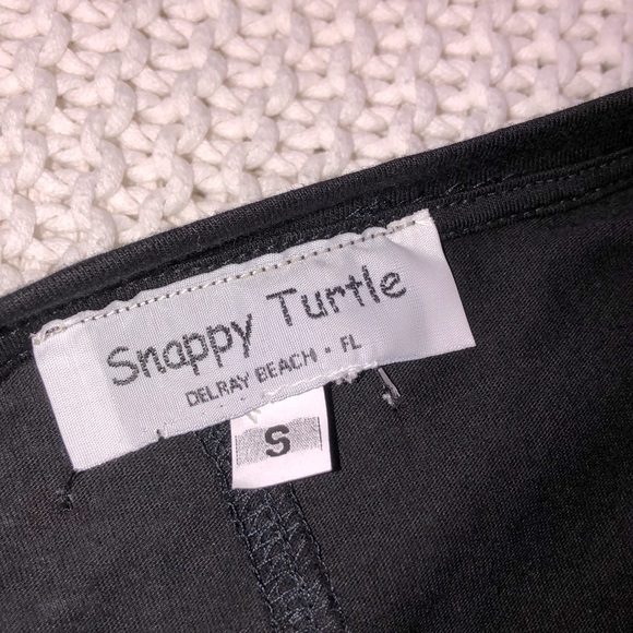 Snappy turtle small black boho bell sleeves top - Picture 3 of 6